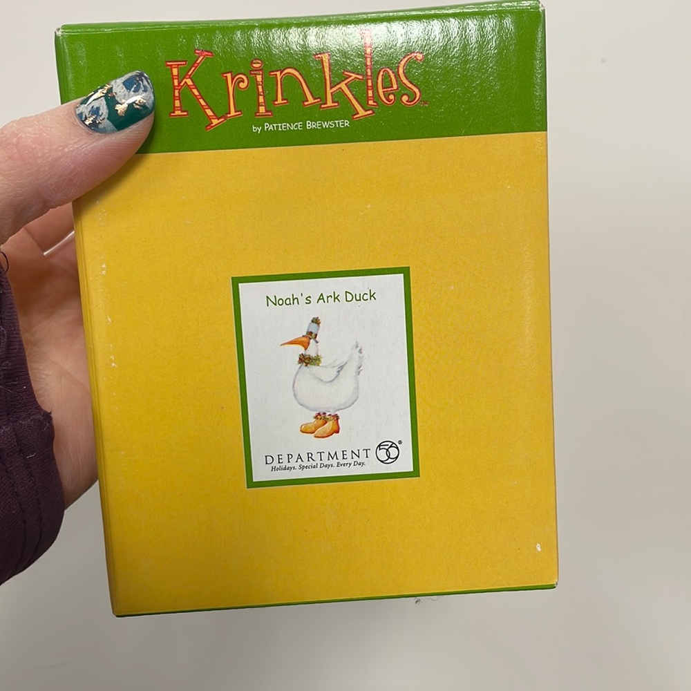 ⭐️ Krinkles by Patience Brewster Noah’s ark figurine - duck (male)